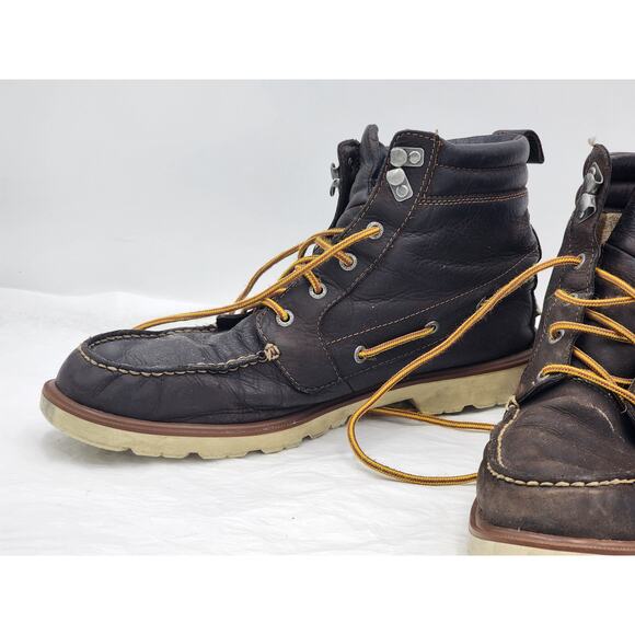 Sperry Top Sider Shoes Boot Mens 13M Non Marking Leather High Top Ankle Nautical - Picture 16 of 16